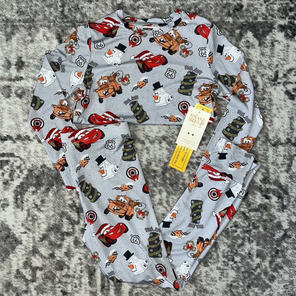 New Small Shop After All Disney Pixar Cars Christmas Bamboo Pajama Set